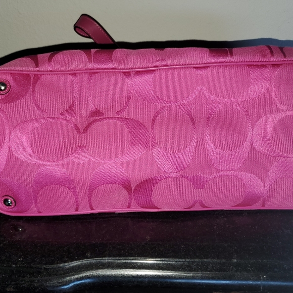 Coach hot pink fuchsia handbag purse - Picture 8 of 10